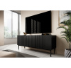 TV komoda Nicole, černý mat / černé nožky