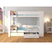 Dvoulůžková patrová postel GARET 180x80 Bílá+Sonoma