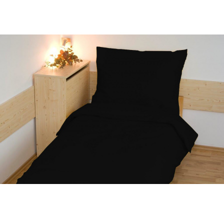 Povlečení bavlna UNI 140x200, 70x90cm černá