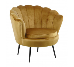 Křeslo velvet kari /černé nohy/ LC-032-1