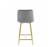 Barová židle H1-FX, šedá / zlatá