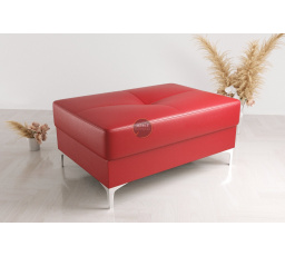 Taburet  ORION TOSCANIA 100x55 cm přírodní kůže - červená kůže