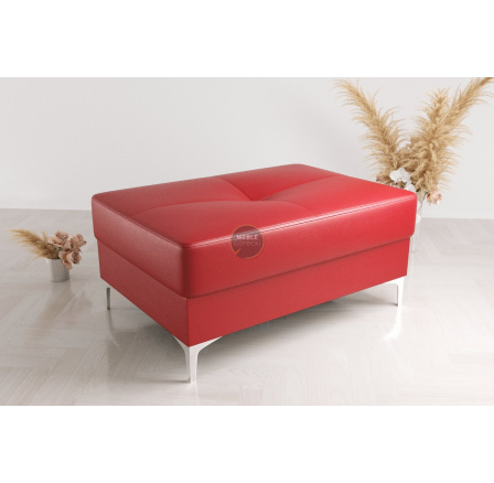 Taburet  ORION TOSCANIA 100x55 cm přírodní kůže - červená kůže