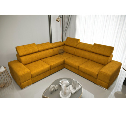 Rohová sedací souprava ROYAL MAX 286×286 - žlutá , pravá