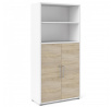 Regál OFFICE 80400/155, Bílá/Dub sonoma