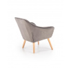 Křeslo ROMEO, šedé/přírodní