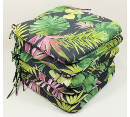Sedák 40x40 cm látka monstera - set 6 kusů