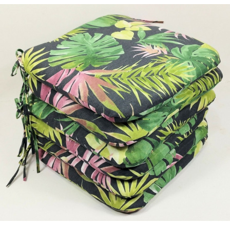 Sedák 40x40 cm látka monstera - set 6 kusů