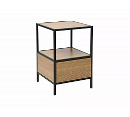 Noční stolek GEO S, Dub/Černý