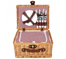 Piknikový koš s nádobím pro 4 osoby       proutěný