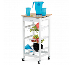 Regál, mdf, bílá, DR-043