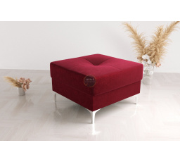 Taburet  s kontejnerem 70 x 70 cm - červená