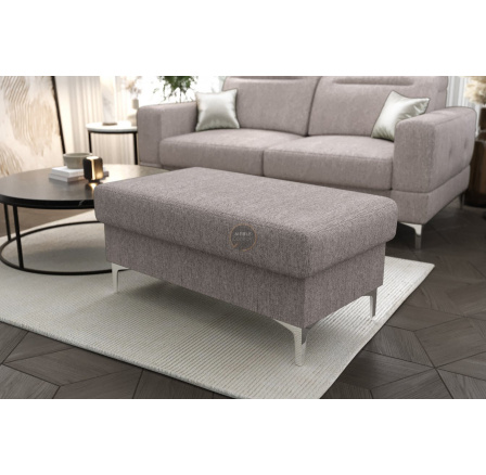 Taburet s úložným prostorem MALIBU 100x55 cm - šedá