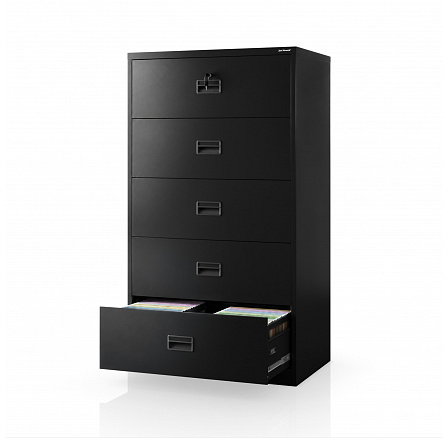 Černá kovová kartotéková skříň: SARAN XL V5, 900 x 1620 x 600 mm Černá kovová kartotéková skříň: SARAN XL V5, 900 x 1620 x 600 mm
