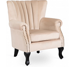 Křeslo MALLO Béžové Sametové