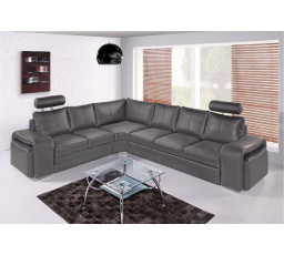 Kožená sedací souprava Endy levá šedá