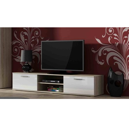 Tv komoda SOHO 180, Dub sonoma/bílý lesk Tv komoda SOHO 180, Dub sonoma/bílý lesk
