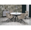 Jídelní stůl VERTIGO, efekt bílého mramoru/černé