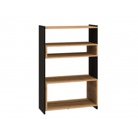 Regál TRIS 03, dub artisan/černá - knihovna Regál TRIS 03, dub artisan/černá - knihovna