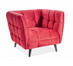 Křeslo CASTELLO 1 Velvet, bordó Bluvel 59/wenge