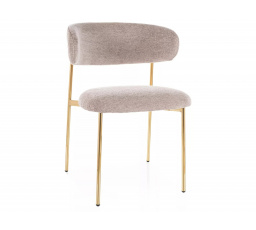 Jídelní židle ELTON RAVEN, Tmavě Béžová 30/Zlatá