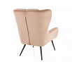 Křeslo LOUIS VELVET, Béžový Bluvel 28/Černá