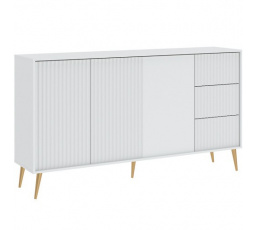 Komoda BARCELONA 3D3S, Bílá/Zlatá