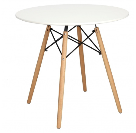 Stůl DTW 80 cm, bílá deska