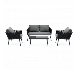 Zahradní sestava, kov, šedá, AZS-1604 GREY