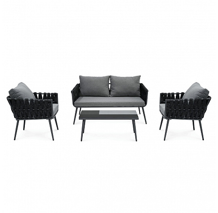 Zahradní sestava, kov, šedá, AZS-1604 GREY