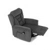Polohovací křeslo, elektrické kabelové ovládání, šedá, látka, TV-7072 GREY2