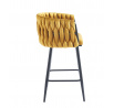 Barová židle H7-FX, curry / černá, skladem 1 ks
