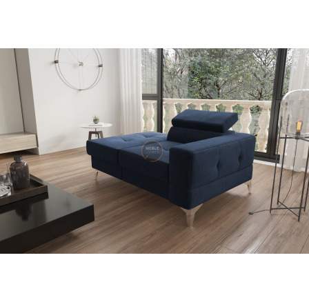 Sofa lenoška TOSCANIA 135 cm - modrá, levá strana