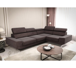 Rohová sedací souprava MILANO II - hnědá , pravá