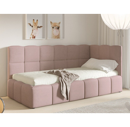 Postel TUNIS 200 x 120, vysoký bok, Velutto 14, Pravá Postel TUNIS 200 x 120, vysoký bok, Velutto 14, Pravá