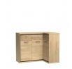 Komoda rohová MEDIOLAN M15 opačná Natural Hikora