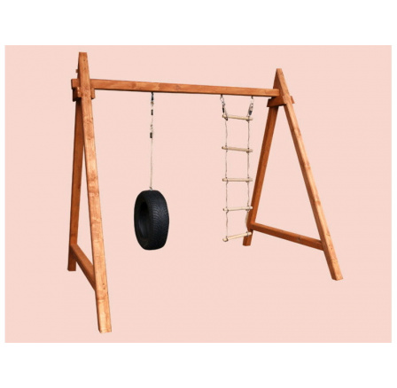 Zahradní hřiště s houpačkou a žebříkem Zahradní hřiště s houpačkou a žebříkem