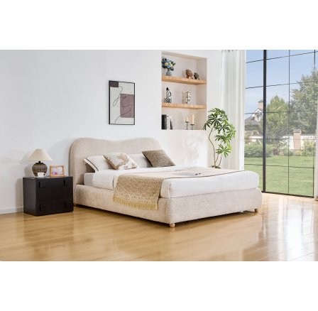 Čalouněná postel NAVIGO 160, Béžová Čalouněná postel NAVIGO 160, Béžová