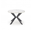 Jídelní stůl PERONI, efekt bílého mramoru/černá
