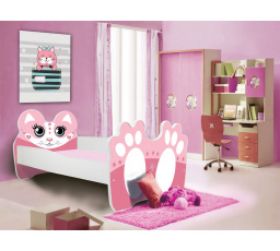 Postel s matrací BEAR PINK 140x70 Růžová