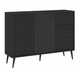 Komoda BARCELONA 2D3S, Černá/Černá