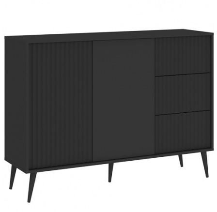 Komoda BARCELONA 2D3S, Černá/Černá