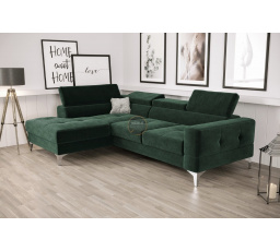 Rohová sedací souprava TOSCANIA MINI s funkcí spaní 170x250 cm - zelená , levá