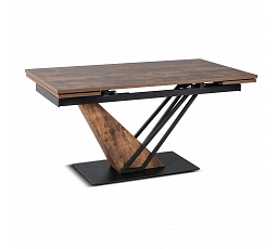 Stůl REX Rozkládací 160-220 cm MDF Dub Rustikální/Černý