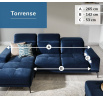 Rohová sedací souprava TORRENSE, Monolith 29, Pravá
