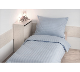 Prodloužené povlečení Atlas gradl 140x220, 70x90cm šedé zipový uzávěr