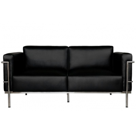 Dvojsedačková pohovka Soft GC černá kůže Dvojsedačková pohovka Soft GC černá kůže