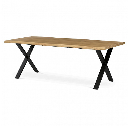Jídelní stůl 210x100cm, mdf, divoký dub, HT-F4321 OAK