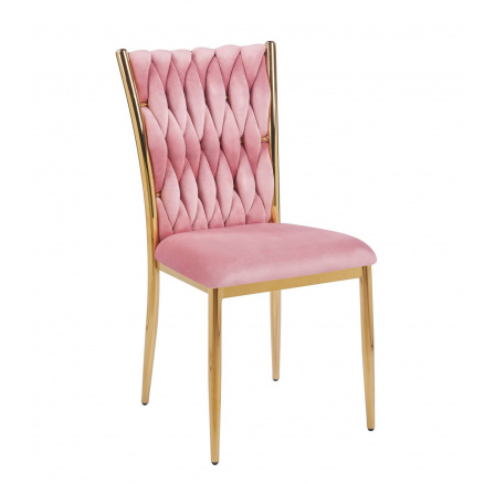 Židle velvet růžová K37-FXJG G