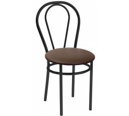 Židle eco hnědá - černý rám Tulipán